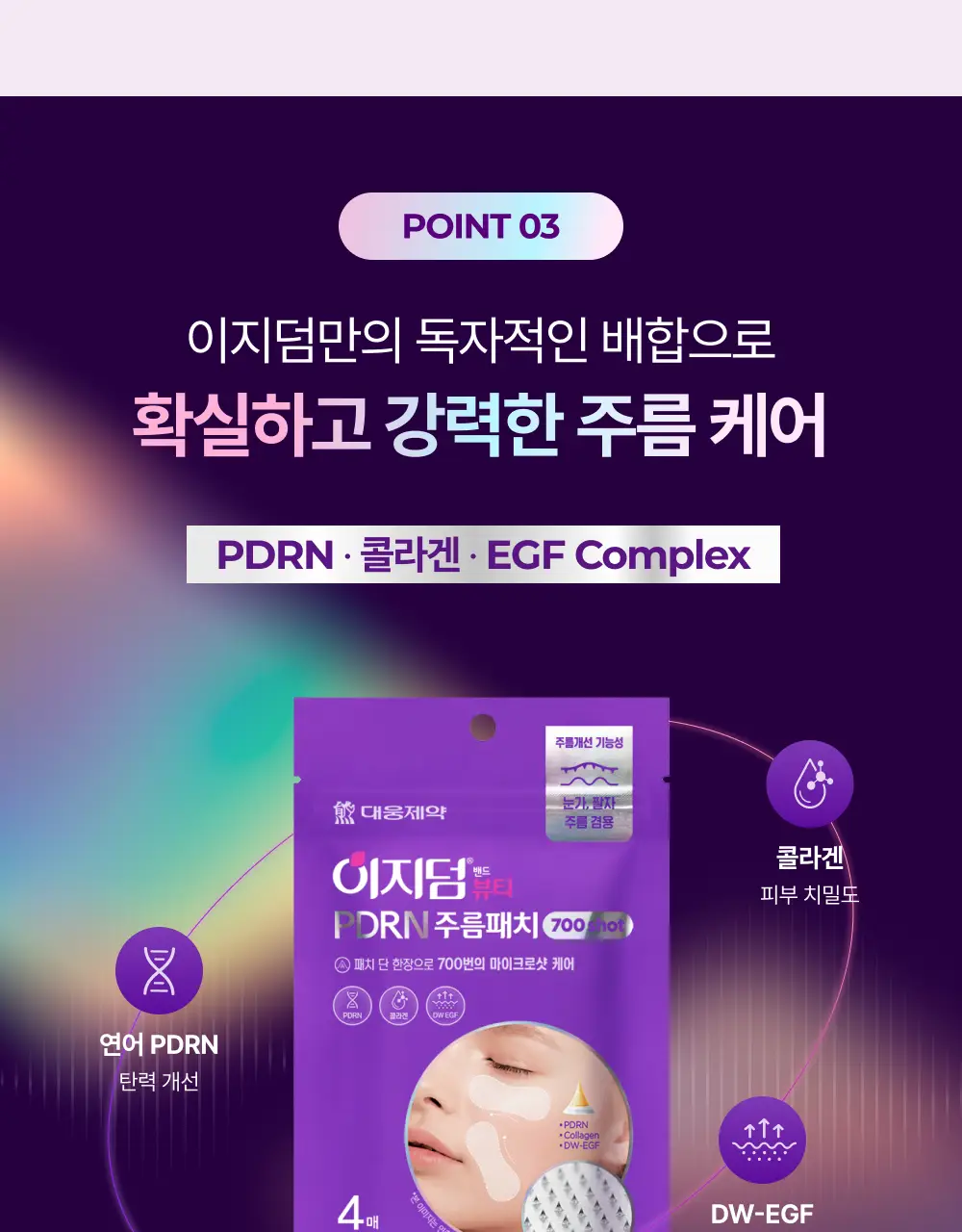 [3배UP/EGF+콜라겐] 이지덤 PDRN 주름패치 마이크로 700샷 4매 상세페이지 21